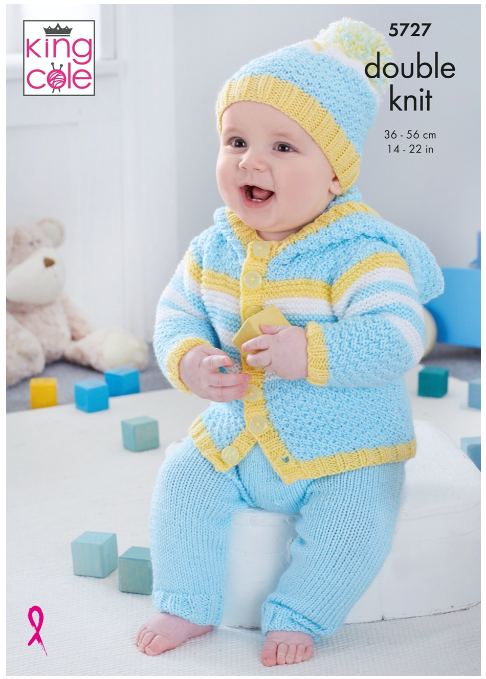 King Cole Pattern 5727 Baby Set in Cherished DK