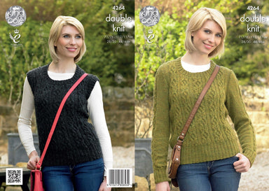 King Cole Pattern 4264 Jumper and Slipover in Panache DK