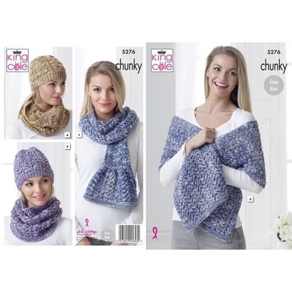 King Cole Pattern 5276 Accessories in Tonal Chunky