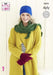 King Cole Pattern 5474 Ladies Hat, Gloves and Wrap in 4 Ply