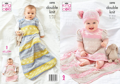 King Cole Pattern 5898 Baby Set in Fjord DK