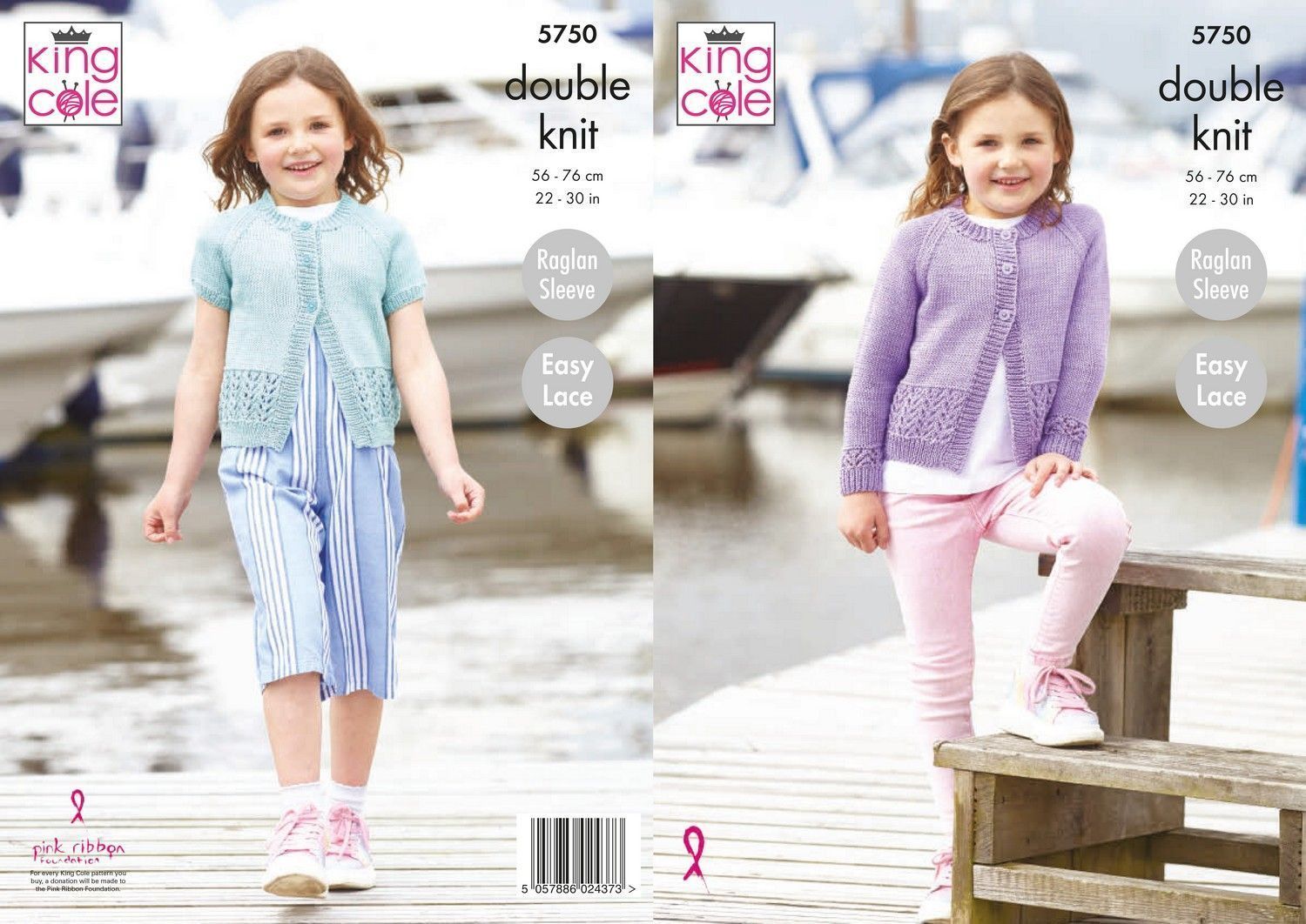 King Cole Pattern 5750 Girl's Cardigans in Cottonsmooth DK