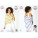 King Cole Pattern 5844 Shawls Crocheted in Cottonsmooth DK