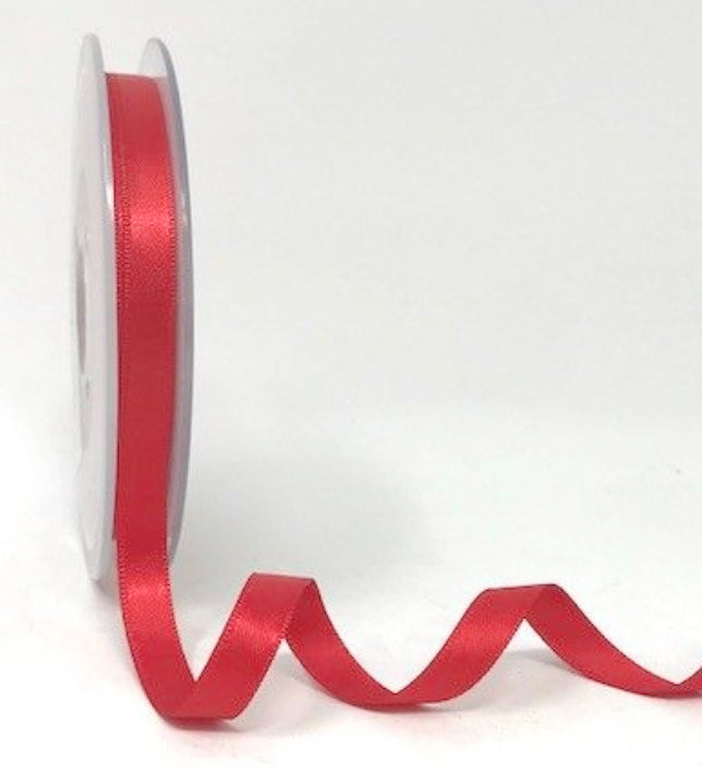 Satin Ribbon - Red - 8mm wide