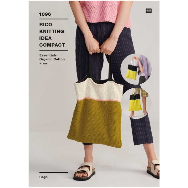 Rico Pattern 1096 Knitted Bags in Organic Cotton Aran