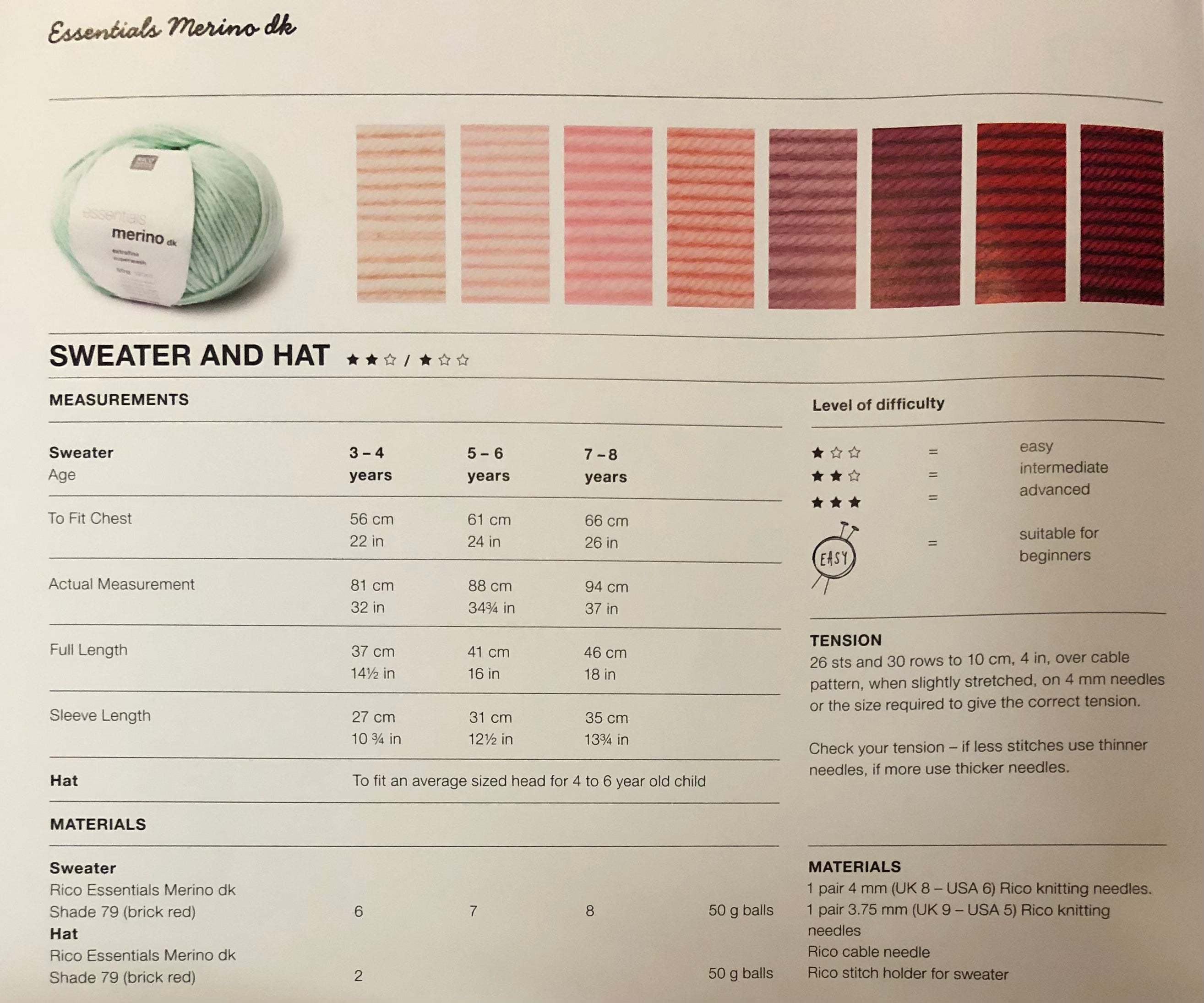 Rico Pattern 800 Jumper & Hat in DK