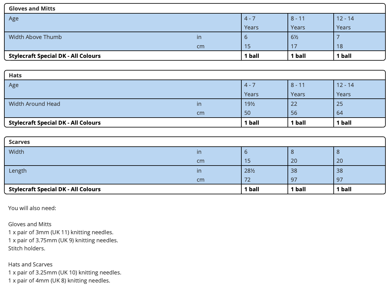 Stylecraft 4388 Child Gloves and Accessories
