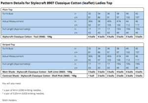 Stylecraft 8907 Cotton Ladies Top