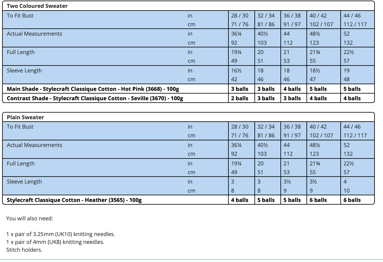 Stylecraft 8909 Classique Cotton Ladies Sweater