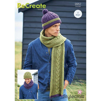 Stylecraft Pattern 9952 Men's Accessories in Recreate Chunky