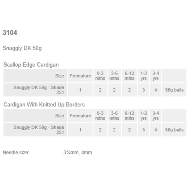 Sirdar 3104 Cardigans in Snuggly DK