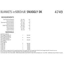Sirdar 4749 Blankets in Snuggly DK