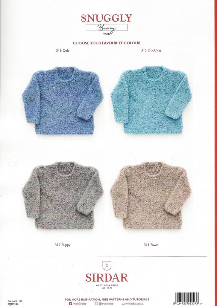 Sirdar 5307 Sweaters in Snuggly Bunny