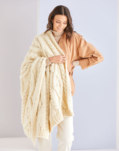 Sirdar Pattern 10194 Cable Blanket in Adventure Super Chunky