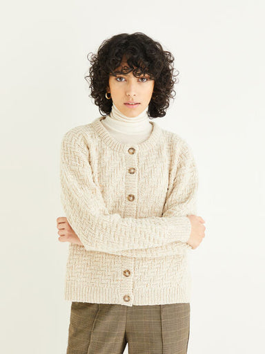 Sirdar Pattern 10300 Chevron Cardigan in Haworth Tweed DK