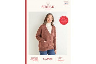 Sirdar 10181 Women's V-Neck Cardigan in Saltaire Aran
