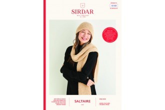 Sirdar 10183 Women's Hat and Scarf in Saltaire Aran