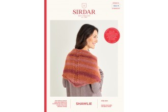 Sirdar 10214 Triangular Lace Leaf Shawl in Shawlie