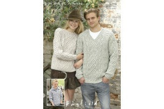 Hayfield Pattern 9219 Sweaters in aran