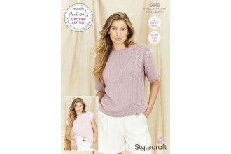 Stylecraft 9840 Organic Cotton Ladies Tops