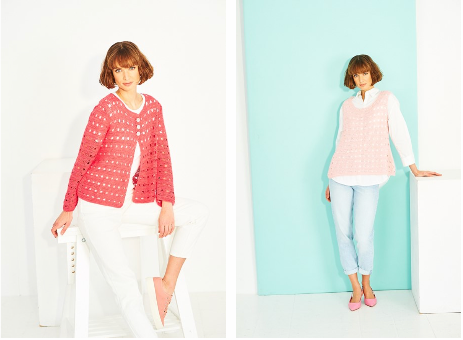 Stylecraft Pattern 9914 Crochet Cardigan & T-shirt in Naturals Bamboo & Cotton