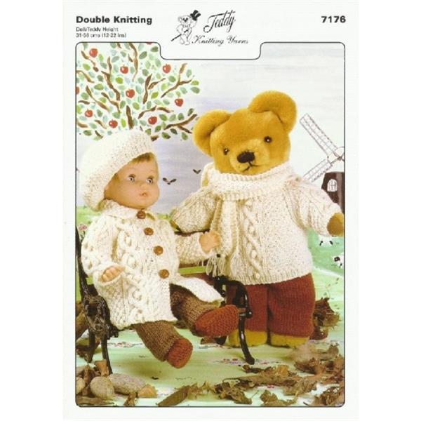 Teddy Pattern #7176 - Doll & Teddy Outfits in DK