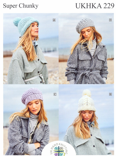UKHKA Pattern 229 Hats in Super Chunky